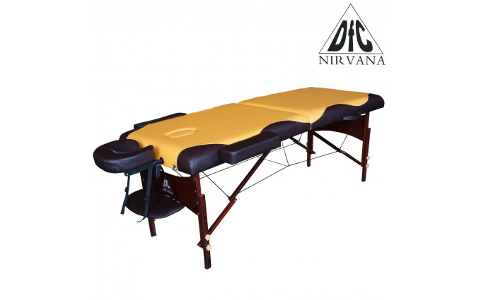 Массажный стол Dfc Nirvana, Relax, дерев. коричн.ножки, цвет горчичный с коричневым Массажный стол Dfc Nirvana, Relax, дерев. коричн.ножки, цвет горчичный с коричневым